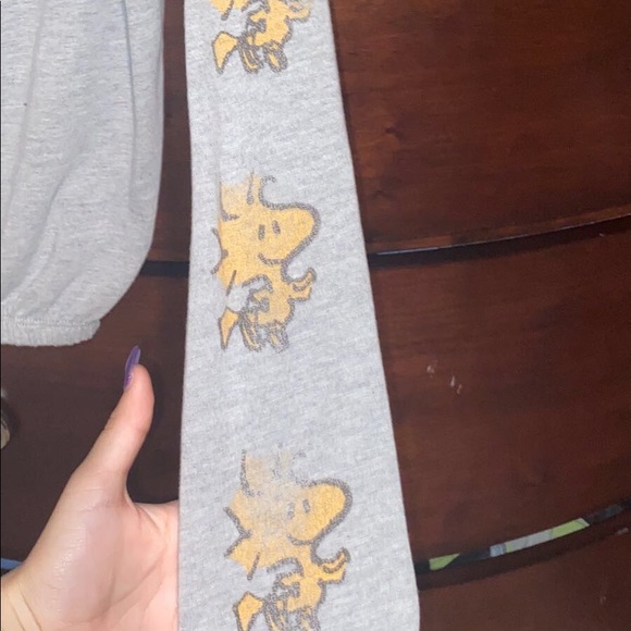 Peanuts Cropped Cartoon Long Sleeve - Picture 2 of 4